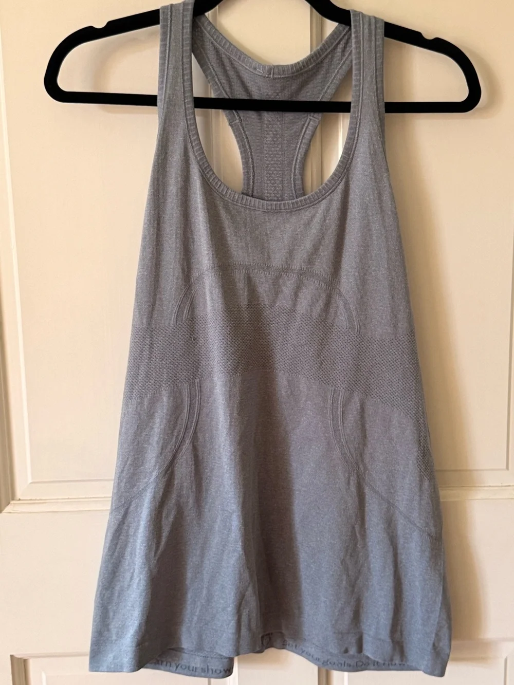 Lululemon Run Swiftly Racerback Tank Top Gray Seamless Size 12